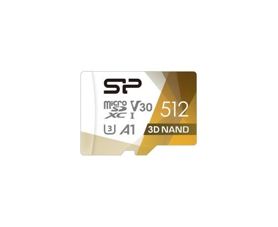 Silicon Power Superior Pro Colorful memory card 512 GB MicroSDXC Class 10 UHS-I + SD adapter (SP512GBSTXDU3V20AB)