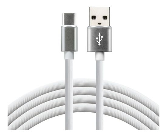 everActive cable USB-C 1m - White, silicone, quick charge, 3A - CBS-1CW