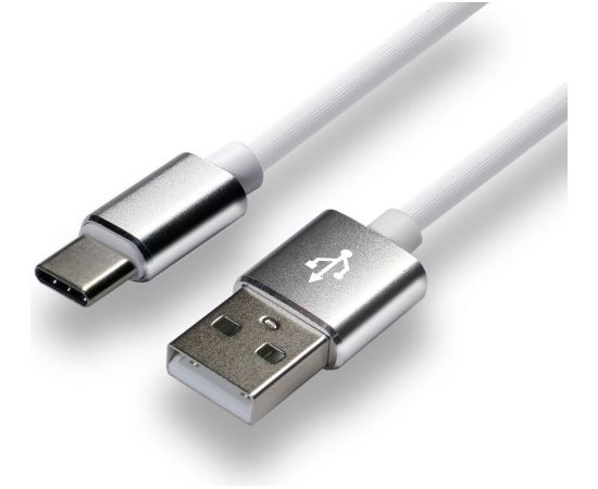 everActive cable USB-C 1m - White, silicone, quick charge, 3A - CBS-1CW