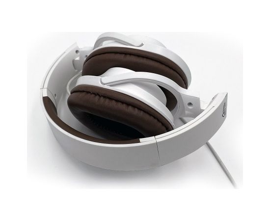 Media Tech MEDIA-TECH DELPHINI MT3604 Headphones with microphone Wired White, Brown