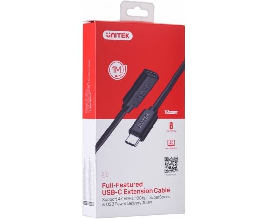 UNITEK USB-C EXTENDER 10GBPS,4K60HZ,PD 100W,1M