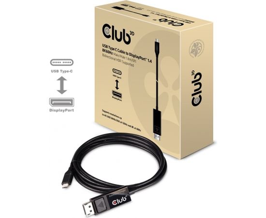 Club 3d CLUB3D USB Type C Cable to DP 1.4 8K60Hz M/M 1.8m/5.9ft