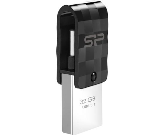 Silicon Power Mobile C31 USB flash drive 32 GB USB Type-A / USB Type-C 3.2 Gen 1 (3.1 Gen 1) Black, Silver