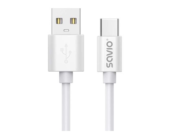 USB cable 2 m USB 2.0, USB A - USB C White SAVIO CL-168