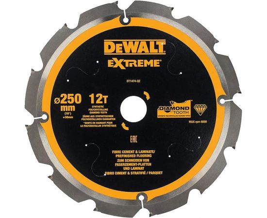 DEWALT DT1474-QZ  Zāģripa 250x30mm x12T