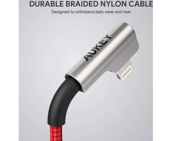 AUKEY CB-AL01 Red OEM Cable Quick Charge Lightning-USB | 2m | MFi Apple