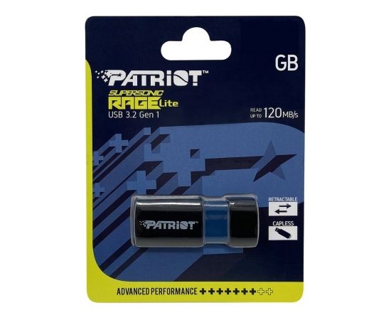 Patriot Memory Supersonic Rage Lite USB flash drive 32 GB USB Type-A 3.2 Gen 1 (3.1 Gen 1) Black, Blue