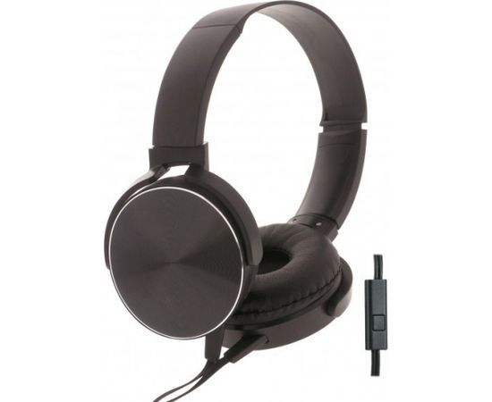 REBELTEC MONTANA BLACK HEADPHONES (MICROPHONE)