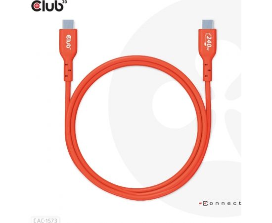 Club 3d Club3D CAC-1573 USB2 TYPE-C BI-DIRECTIONAL CABLE, DATA 480MB, PD 240W(48V/5A) EPR M/M 2M/6.56FT