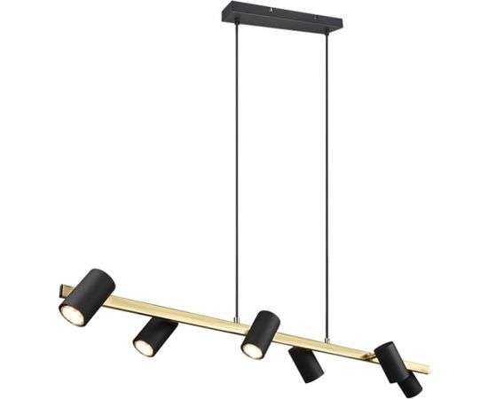 Gr.l.-MARLEY 6x35W GU10 melna/misiņa Modernās lampas