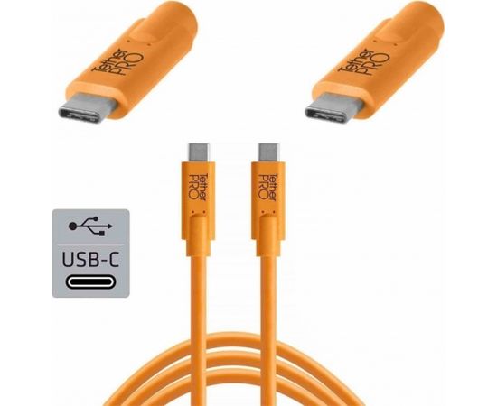 Tether Tools Pro cable USB-C - USB-C 4,6m, orange