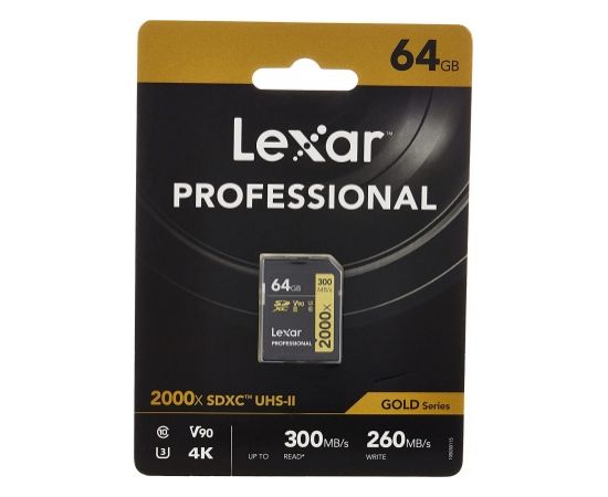 Lexar карта памяти SDXC 64GB Professional 2000x UHS-II U3 V90