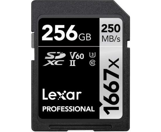 Lexar memory card SDXC 256GB Professional 1667x UHS-II U3 V60
