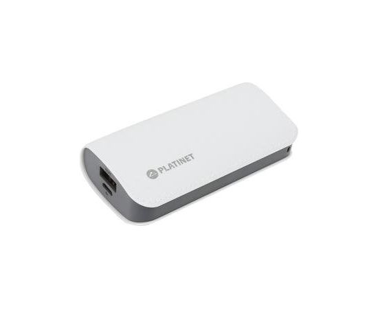 Platinet power bank Leather 5200mAh, белый (43411)