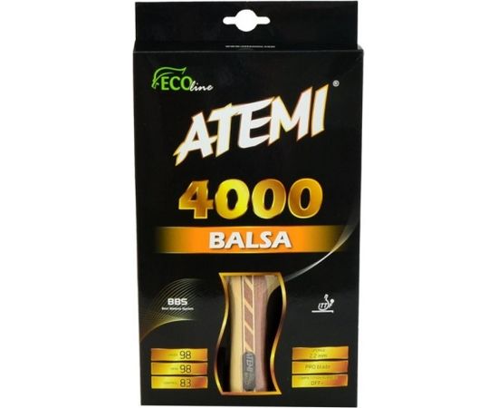 Galda tenisa rakete Atemi 4000 Balsa Concave 17204