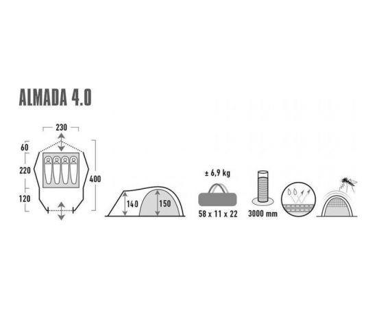Telts High Peak Almada 4 11571 Teltis