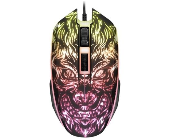 Gaming, optic, wired mouse  DEFENDER GM-033 CHAOS 2400dpi 4P illuminate