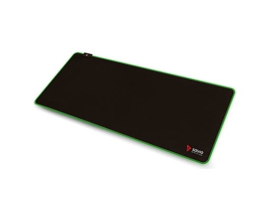 SAVIO LED EDITION Turbo Dynamic XL 900x400 RGB Pro Gaming Mousepad '900mm x 400mm, Pro Gamer Silk Surface, Iconic Dragon design, Anti-slip and shock-absorbing rubber base, RGB edges'