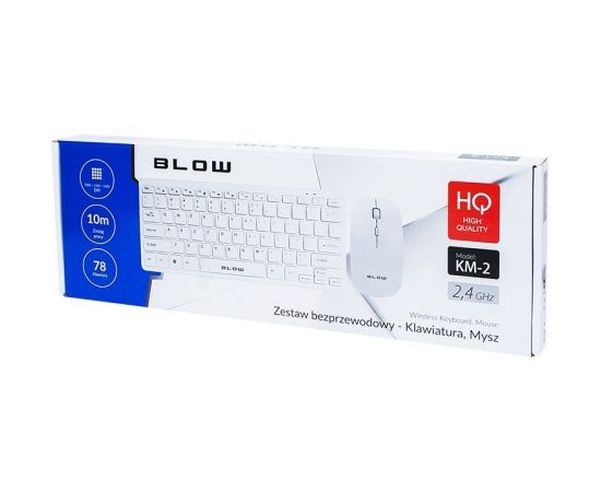 BLOW KM-2 keyboard RF Wireless QWERTY English White