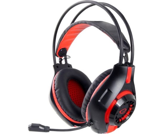 Esperanza EGH420R Headphones with microphone Headband Black, Red