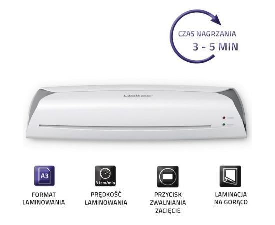 Qoltec 50328 Laminator LMR-0328 | A3 Laminēšanas iekārtas