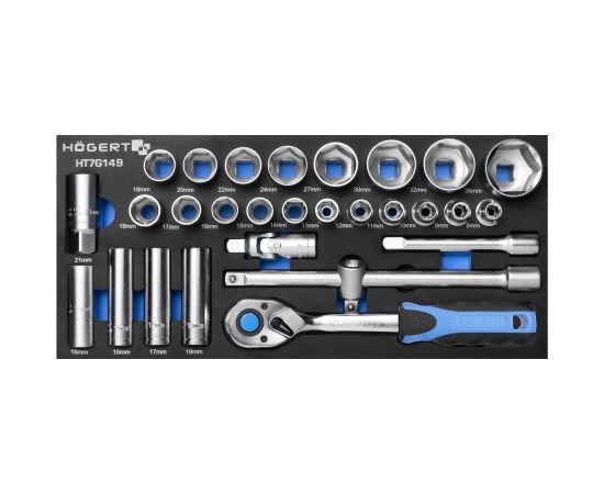 Hogert Instrumentu komplekts 1/2" 28 gab.  modulī 1/3