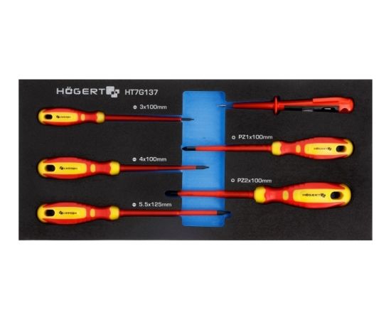 Izolēto skrūvgriežu komplekts 6gab., 1000V, Hogert