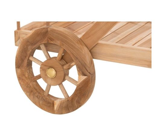 4Living Servēšanas ratiņu tīrkoks Žurnālu un kafijas galdiņi