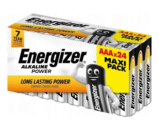 ENERGIZER ALKALINE POWER AAA LR03 MAXI PACK BATTERIES 24 PIECES NEW