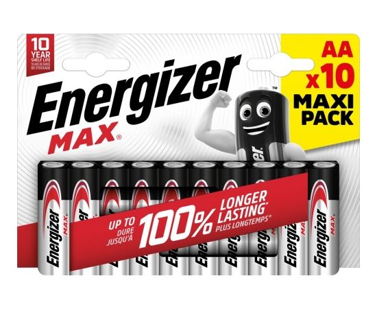 ENERGIZER BATTERIES MAX AA LR6 10 PCS ECO