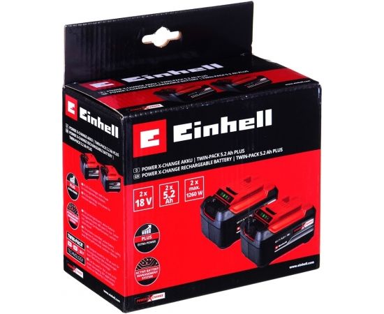 Einhell 2x18V 5.2Ah P-X-C Plus Akumulators 4511526