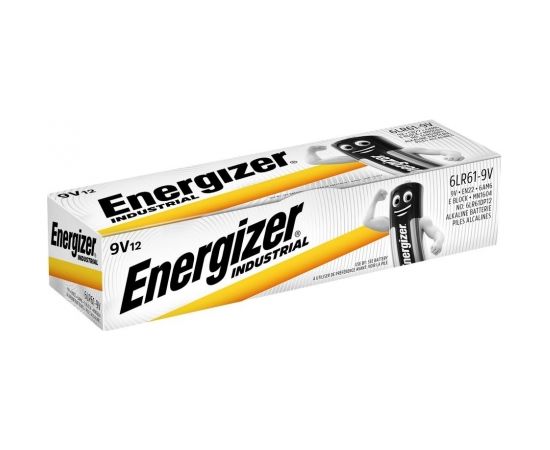 ENERGIZER INDUSTRIAL PRO 6LR61 9V BATTERIES 12 PCS