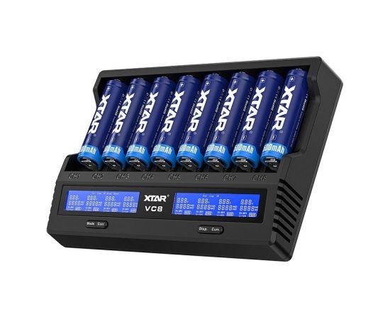 XTAR VC8 battery charger  to Li-ion i NiMH