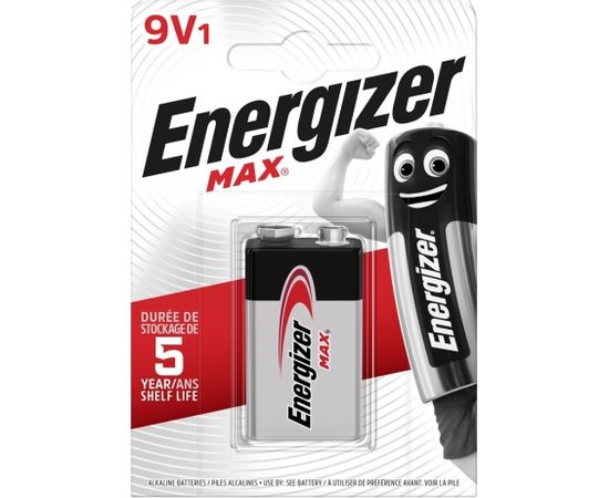Energizer Max 426660 Battery 9V 6LR61, 1 piece, Eco pack