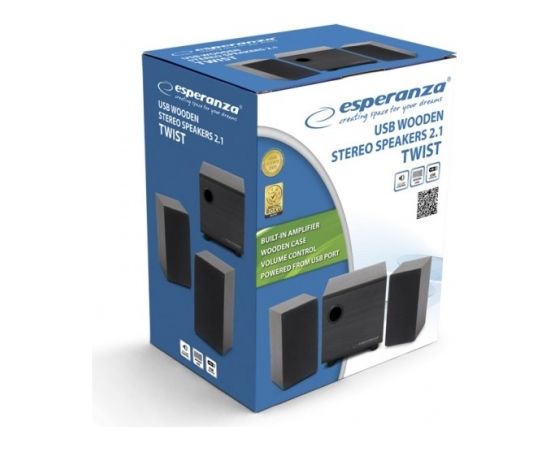 Esperanza EP123 speaker set 2.1 channels 12 W Black, Gray