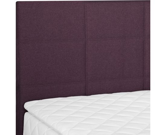 Continental bed LEVI 120x200cm, with mattress, dark pink