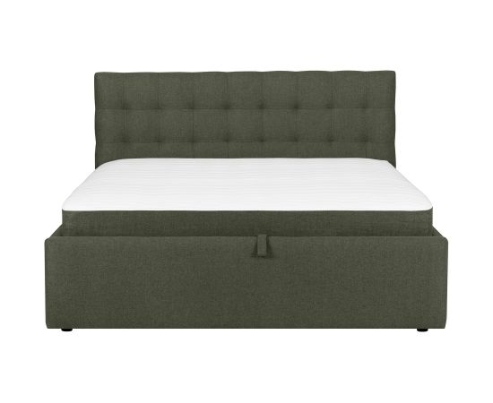 Кровать LEENA 160x200см, с матрасом, зеленая