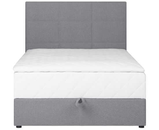 Kontinentālā gulta LEVI 120x200cm, ar matraci, pelēka