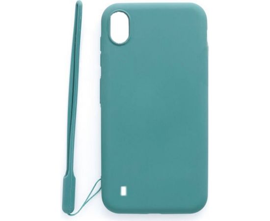 Evelatus  
       Samsung  
       Galaxy A10 Soft Touch Silicone Case with Strap 
     Blue