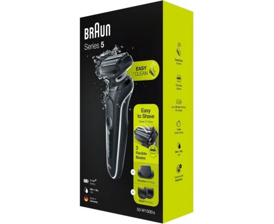 Braun 51-W1500s Black/White bārdas skuveklis