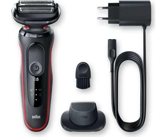 Braun 51-R1200s Black/Red bārdas skuveklis