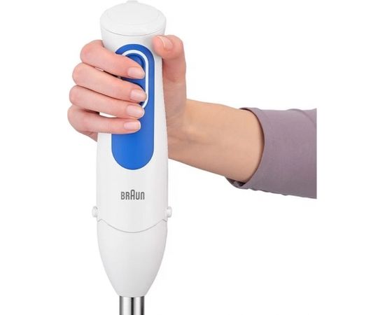 Braun Hand Blender MQ 3005 Immersion Hand Blender, 700 W, Number of speeds 2, White/Blue Погружные блендеры - измельчители