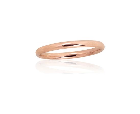 Золотое обручальное кольцо #1101119(Au-R), Красное Золото	585°, Размер: 16, 1.3 гр.