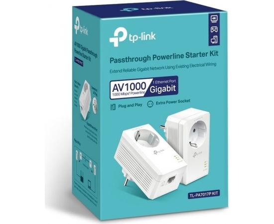 TP-Link расширитель сети WiFi Powerline Starter Kit TL-PA7017P