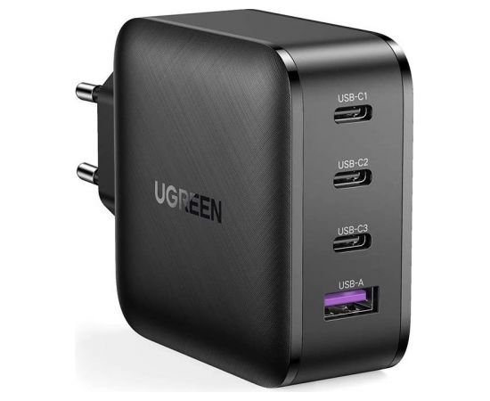 Ugreen fast charger PPS 65W USB / 3x USB Type C QC 3.0 Power Delivery SCP FCP AFC (gallium nitride) сетевое зарядное устройство черное