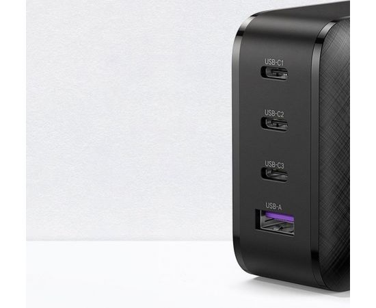 Ugreen fast charger PPS 65W USB / 3x USB Type C QC 3.0 Power Delivery SCP FCP AFC (gallium nitride) сетевое зарядное устройство черное