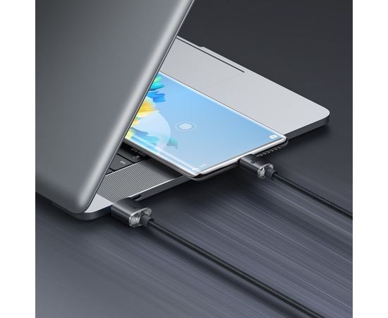 Baseus Crystal Shine Series USB ātrās uzlādes kabelis USB Type A - USB Type C 100W 2m melns