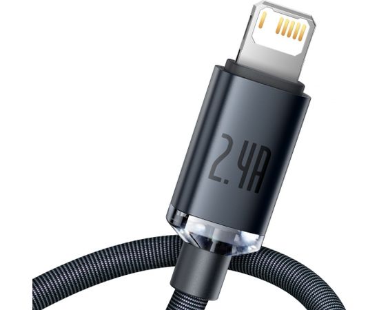 Baseus Crystal провод USB to Lightning 2.4A 1.2m черный