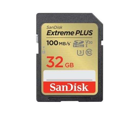 SANDISK Extreme Plus 32GB SDHC 100mb/s V30