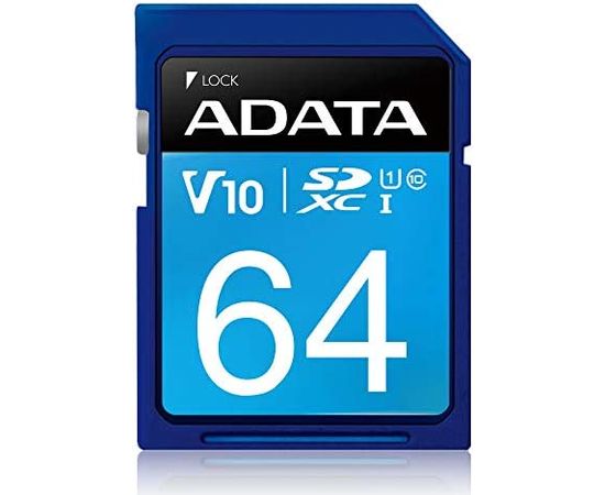 (Ir veikalā) ADATA Premier 64GB SDHC Class V10